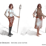Red Wizard Character Designs, Before and After